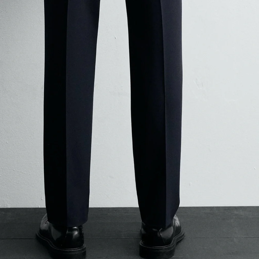 ZARA Navy Blue Slim Fit Blazer & Trouser Suit Set – Men’s EU 50 / US 40